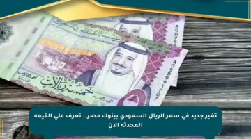 تغير جديد في سعر الريال السعودي ببنوك مصر.. تعرف على القيمة المحدثة الآن